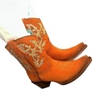 Corral Orange Leather Cowboy Boots(Size 8)